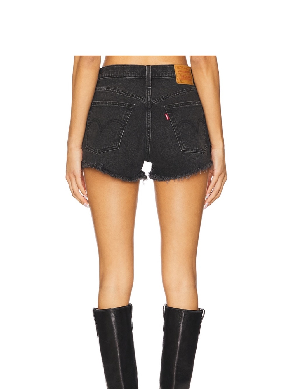 Levi's 501 Black High-Rise Cutoff Denim Shorts